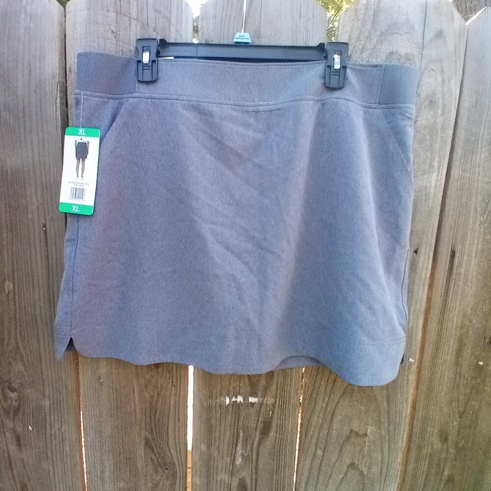 32 Degrees Cool Scallop Athletic Skort Shorts XL Pullon Elastic Waistband New
